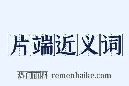 片端近义词是什么意思的图片